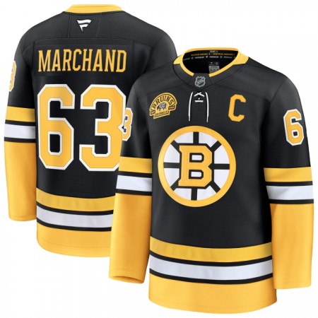 Boston Bruins Trikot Fanatics Premium 100th Anniversary Brad Marchand 2024-25 Schwarz Ausweich - Herren Boston Bruins Trikot Fanatics Premium 100th Anniversary Brad Marchand 2024-25 Schwarz Ausweich - Herren